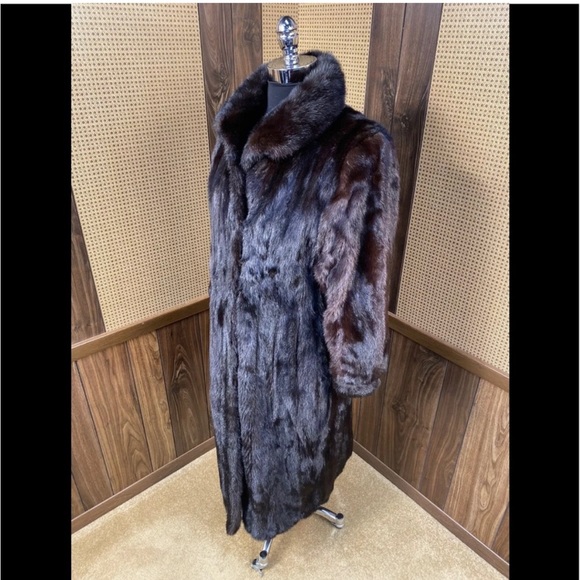 VINTAGE TIBOR FURS FULL LENGTH REAL BLACK MINK FUR COAT - Sized(4-6) - Picture 4 of 12